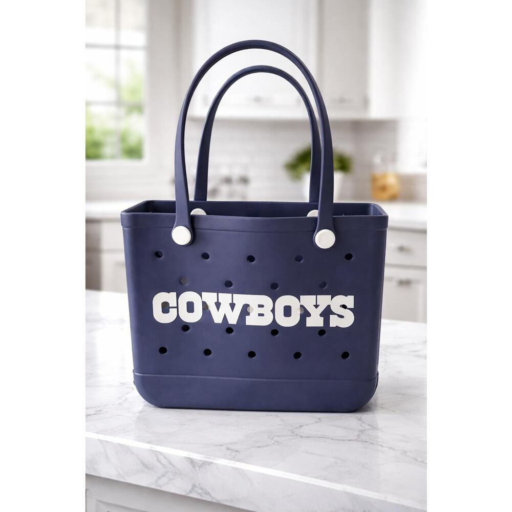 Cowboys EVA Tote Beach Bag - Navy